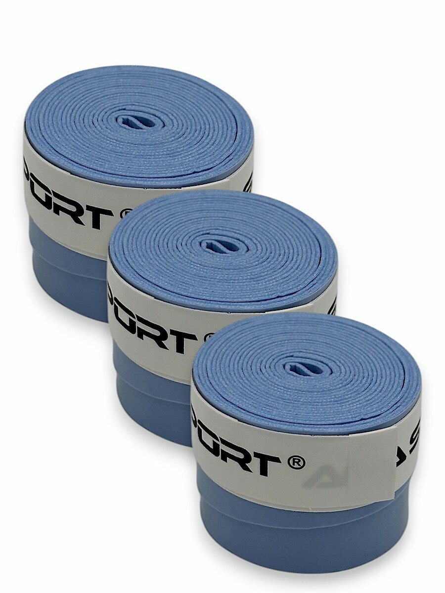 Профессиональная намотка AMA Sport на ракетки 3 шт, голубая, 110 см