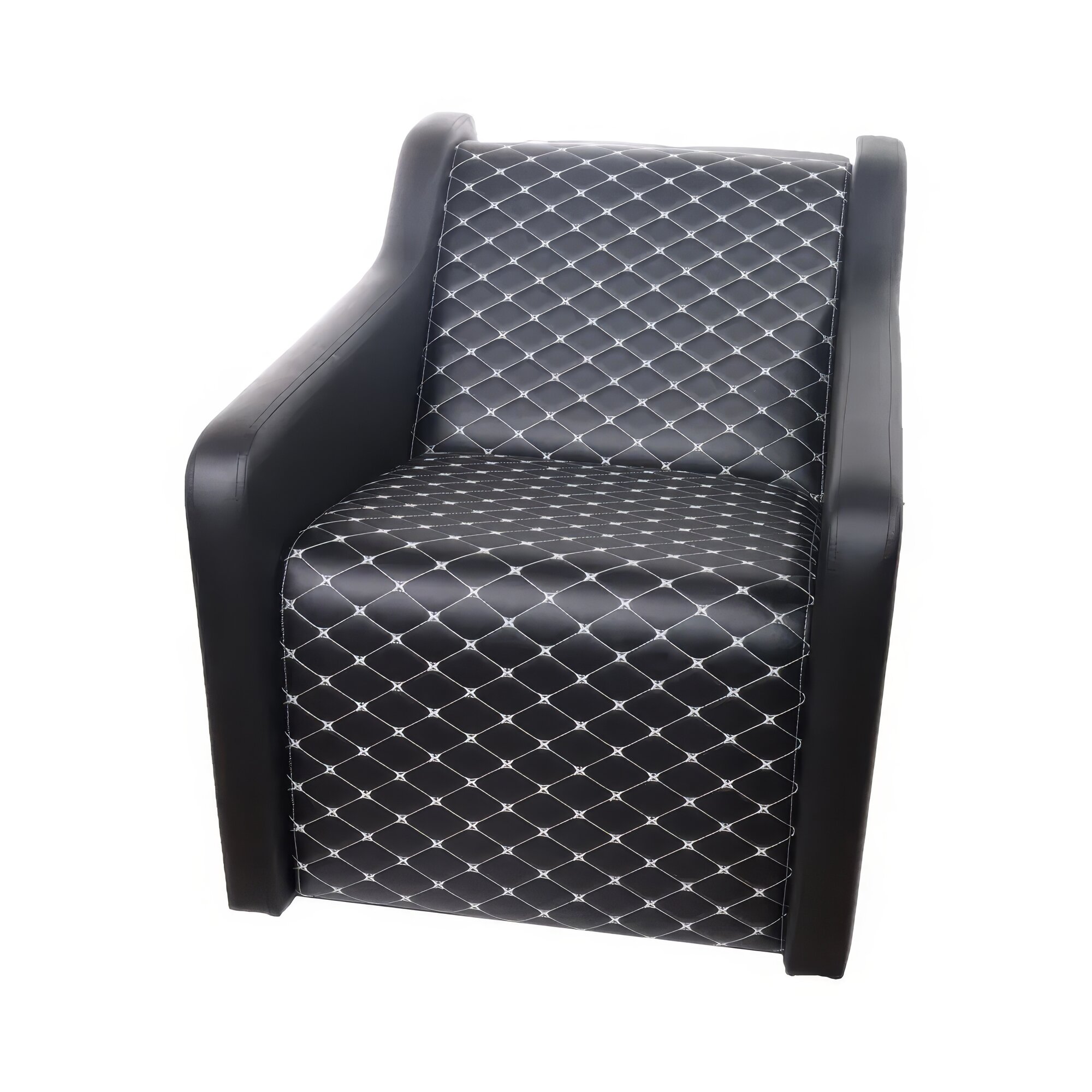 Парикмахерская мойка "Шакира" без раковины черный цвет белые ромбики