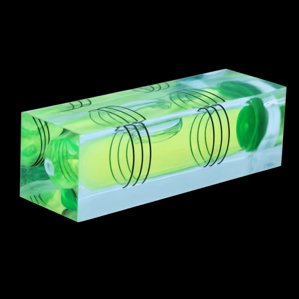 Пузырьковый уровень для высокоточной калибровки (большой) 1 шт желтый