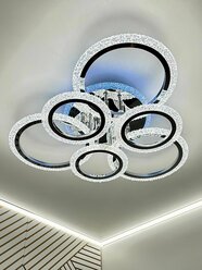 Свет Столицы Люстра потолочная светодиодная с RGB подсветкой и пультом, 115 Вт