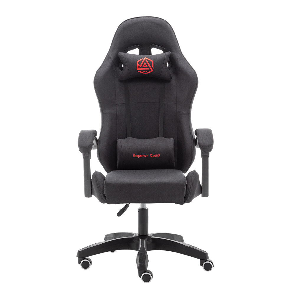 Кресло игровое с массажем ткань черное