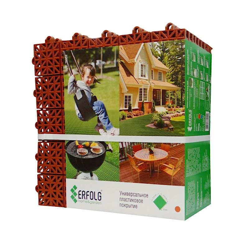 Покрытие для пола Erfolg Home Garden терракот 330х330х16 мм (9 шт. в уп.)