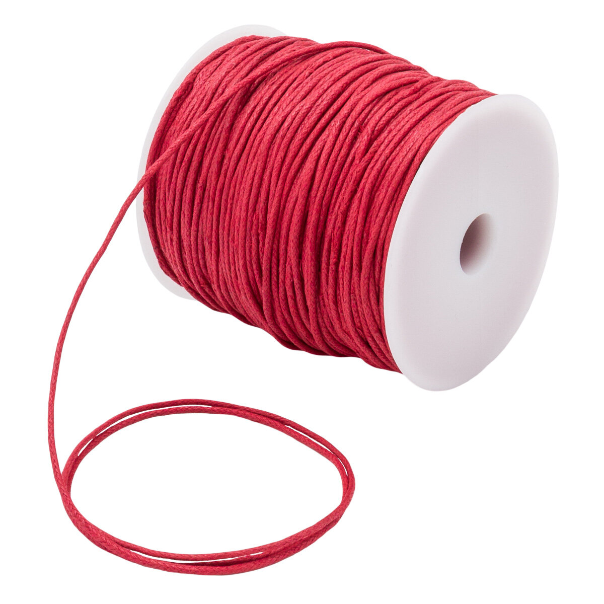 Шнур вощеный 2мм*100м, декоративный, тёмно-бежевый, хлопок, Айрис