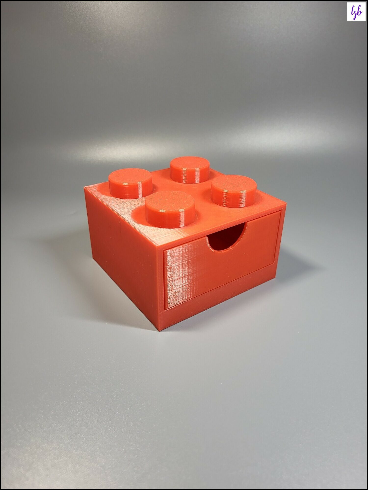 Эксклюзивный контейнер 10x10x7 см для конструктора красный PETG/PLA