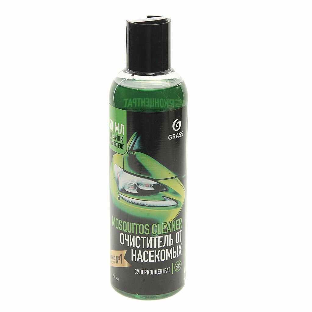 Жидкость омывателя летняя 250мл концентрат 1:25 Mosquitos Cleaner GRASS