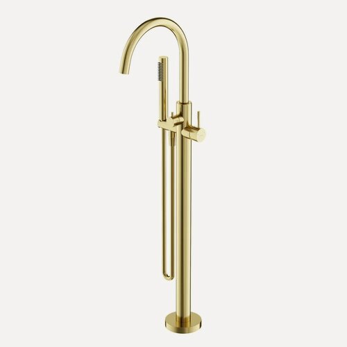 Изображение товара Смеситель для ванны напольный Sancos Etna, брашированное золото, PVD покрытие, SC9009BG