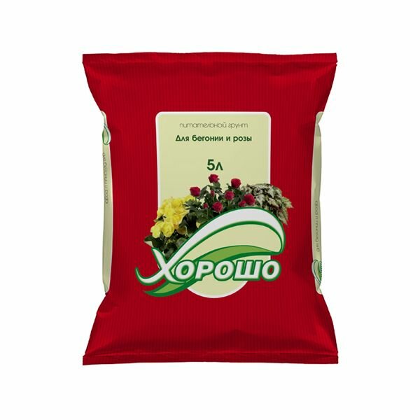 Грунт торфяной для бегонии и розы 5 л