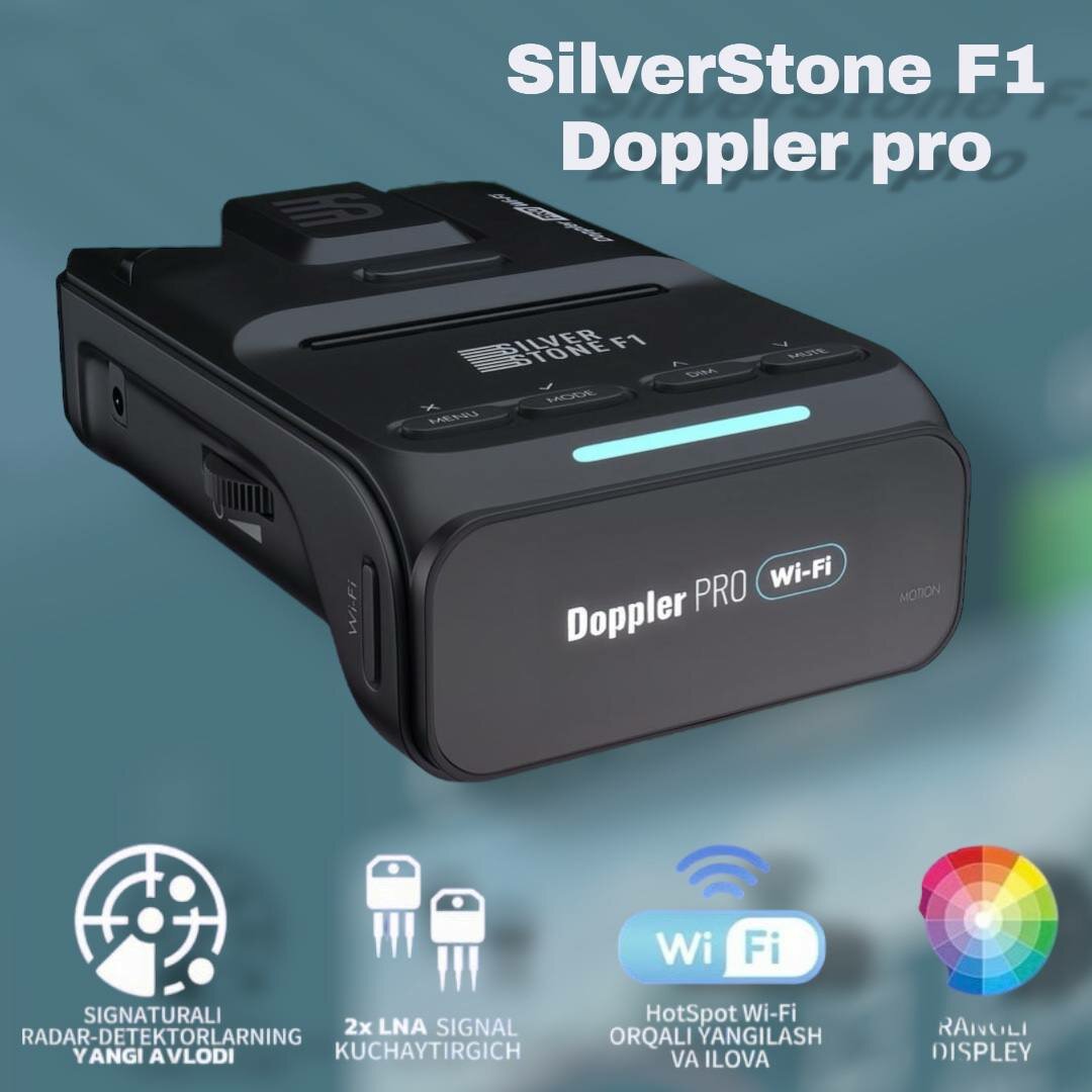 Радар - детектор антирадар SilverStone F1 DOPPLER PRO UZ Wi-Fi