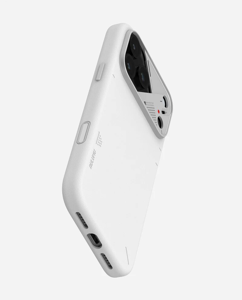 Чехол для iPhone 17 Pro Max series, Aulumu A17 Vegan Leather, белый — фото 1