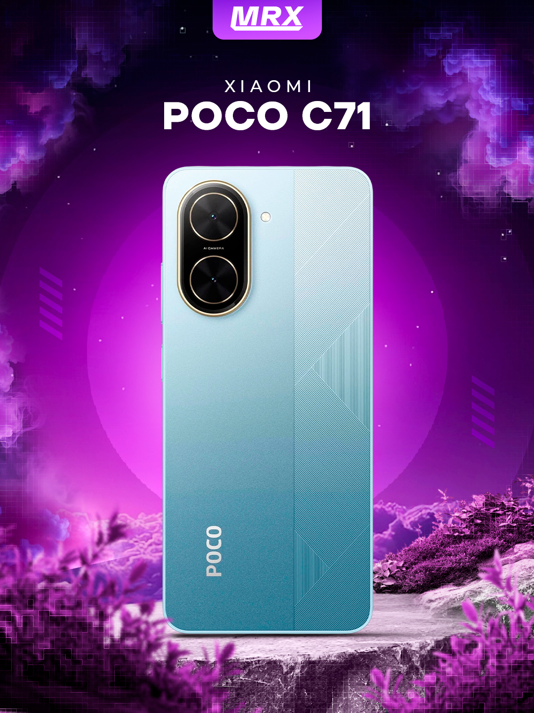 Смартфон Xiaomi "Poco C71", 6.71", 3GB RAM, 64GB ROM, Android 13, синий