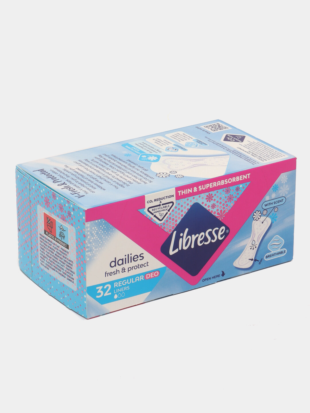 Ежедневные прокладки ESSITY LIBRESSE Normal Deo, ультратонкие, 32 шт — фото 1