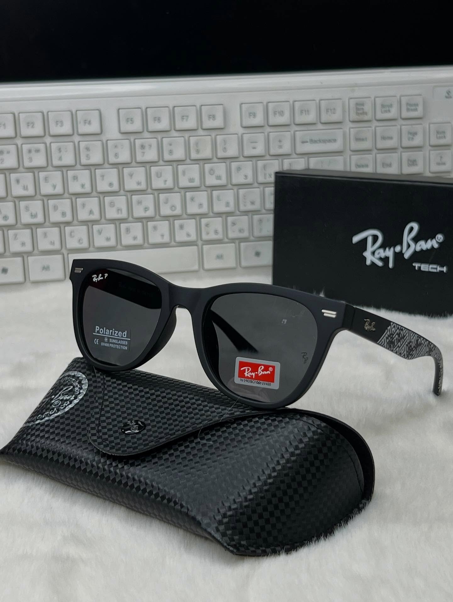 Солнцезащитные очки , черный, зеленый, синий — фото 1