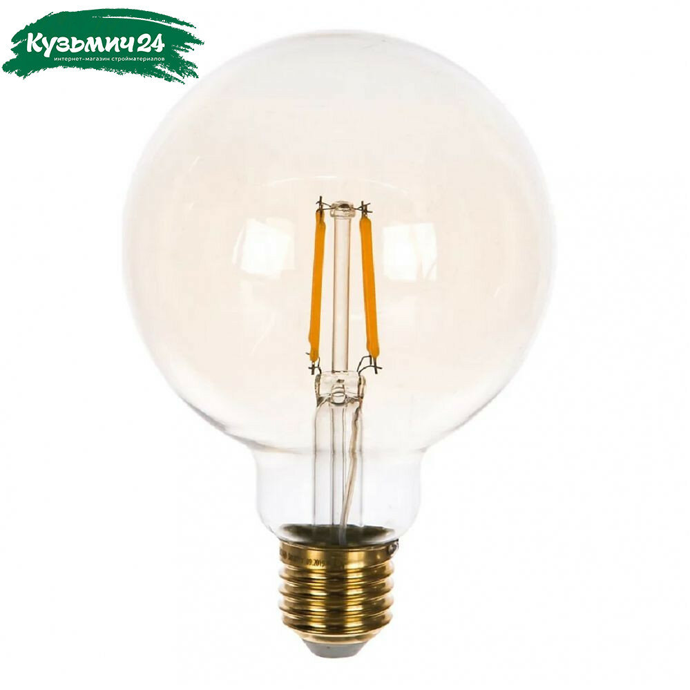 Лампа светодиодная Vintage Uniel LED-G95-6W/GOLDEN/E27 GLV21GO золотистая
