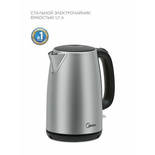 Электрический чайник Midea MK-8020 1.7 л серебристый — купить, цена, характеристики
