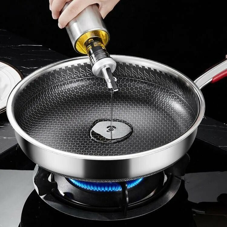 Картинки Xiaomi Сковорода GUO, 32 см, с крышкой, с фиксированной ручкой