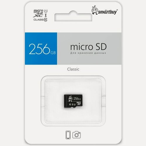 Изображение товара Карта памяти Smartbuy micro SDXC 256Gb Class 10 UHS-I