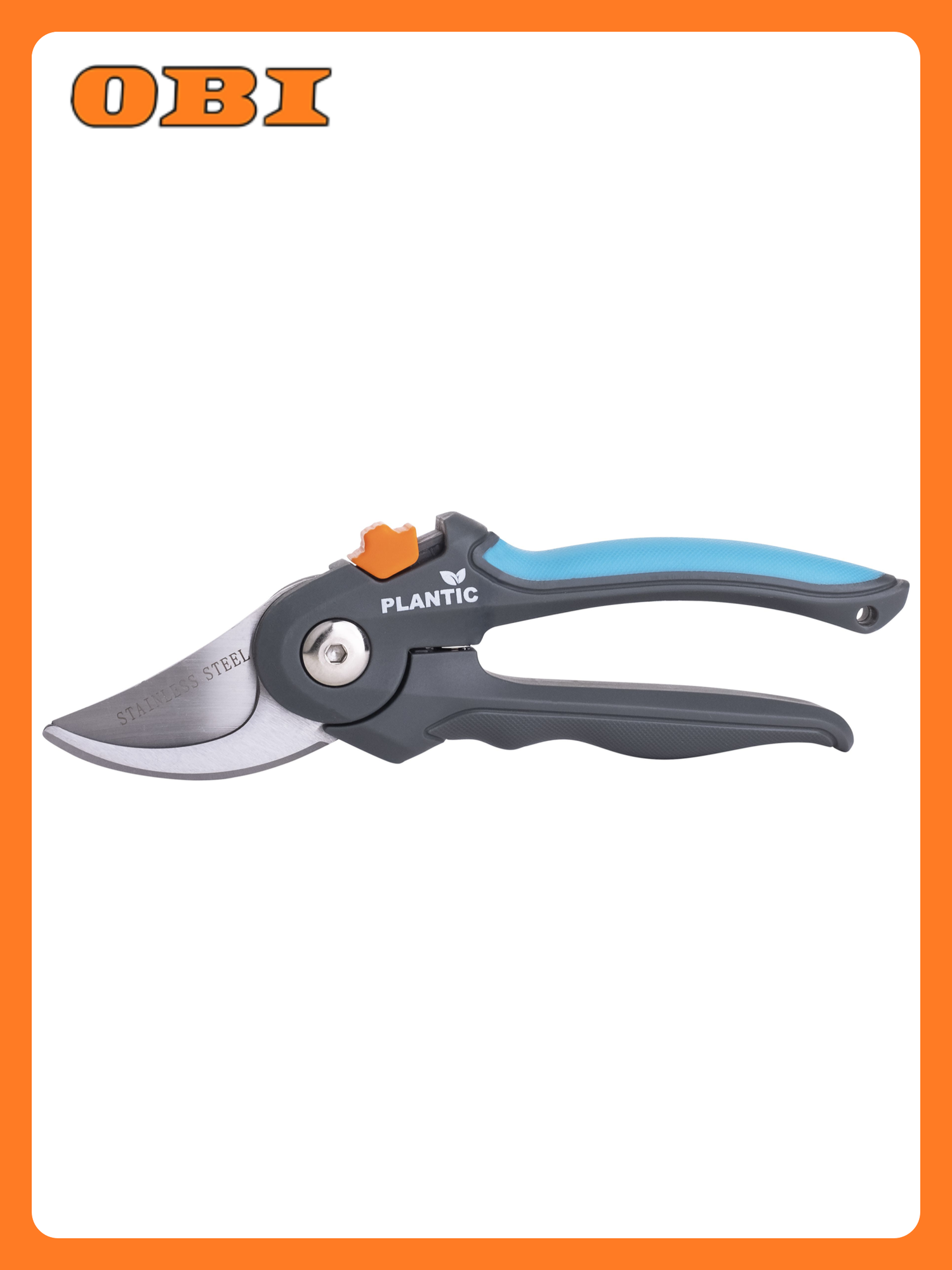 Секатор Plantic Light L63 плоскостной с храповым механизмом сталь пластик серый