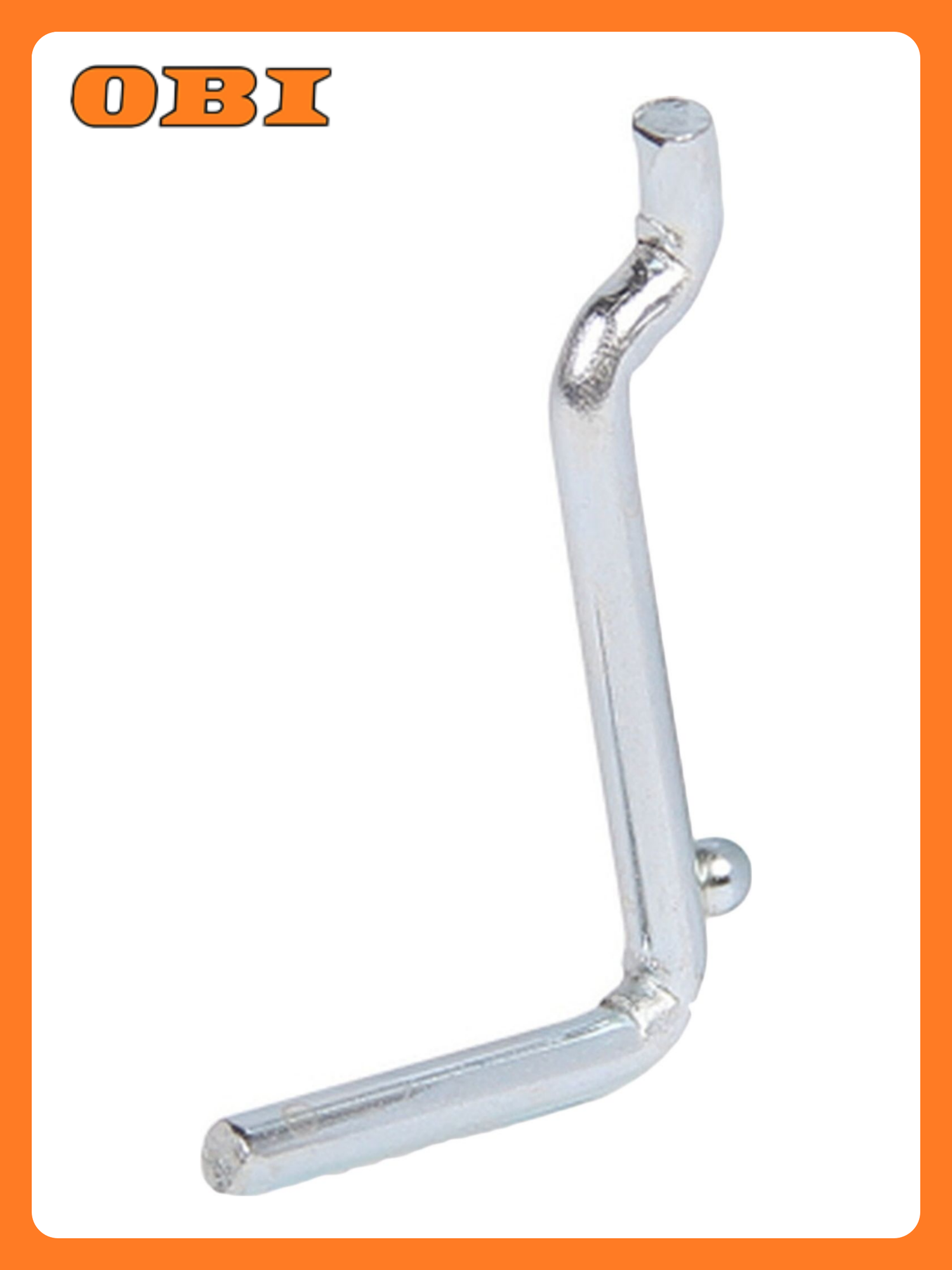 Крючок Larvij металлический одинарный крепление на перфорацию 5 шт