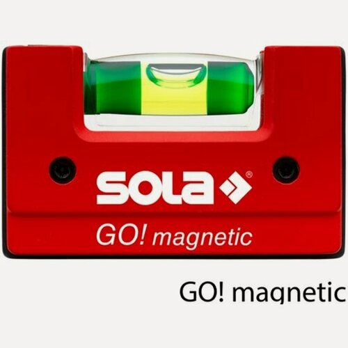 Изображение товара Уровень компактный магнитный Sola GO! Magnetic, 1 глазок, точн. 0,75 мм/м 01621101