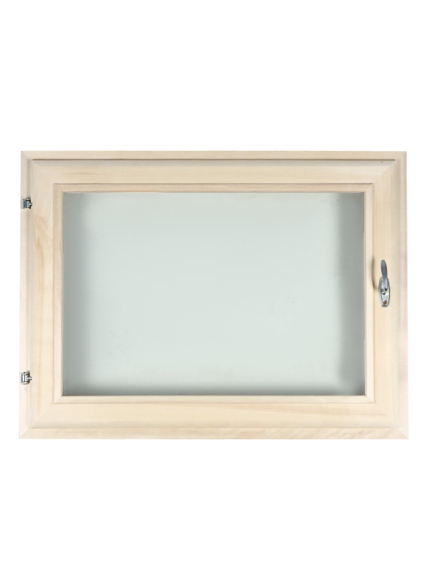 Деревянное окно для бани 60×80 см стеклопакет