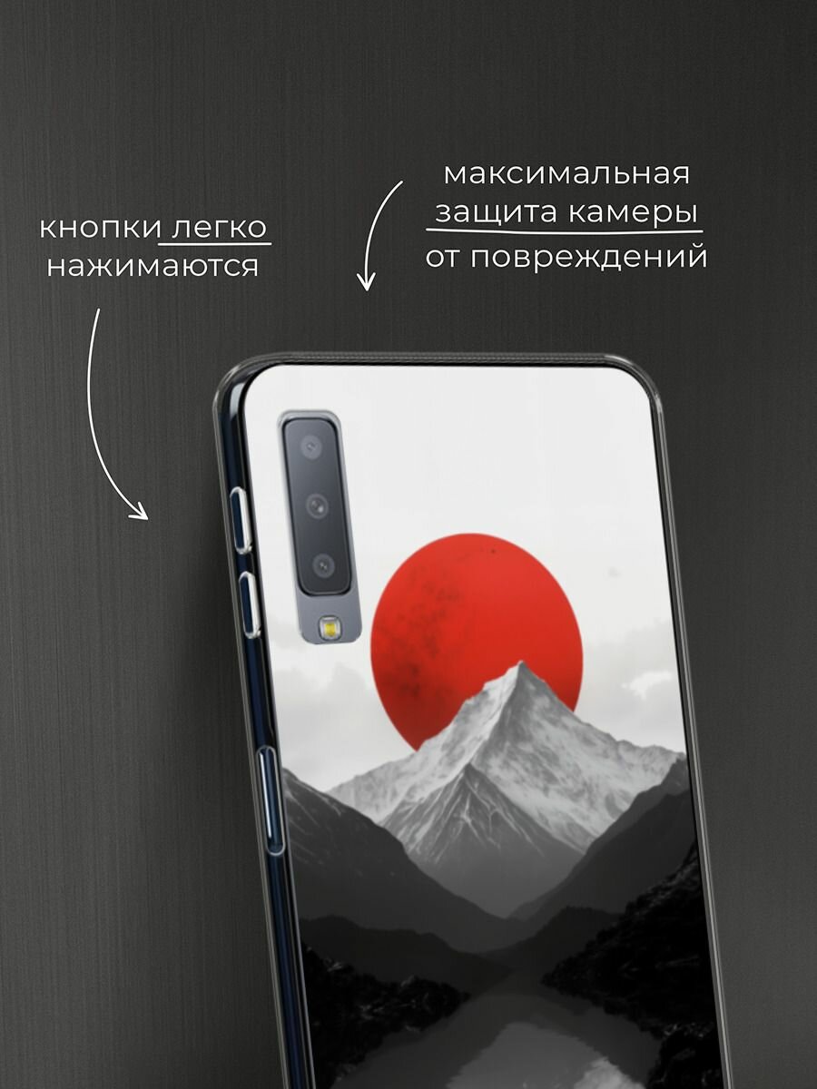 Чехол на Samsung Galaxy A7 2018 / Самсунг Галакси А7 2018 с принтом Белая гора — фото 1