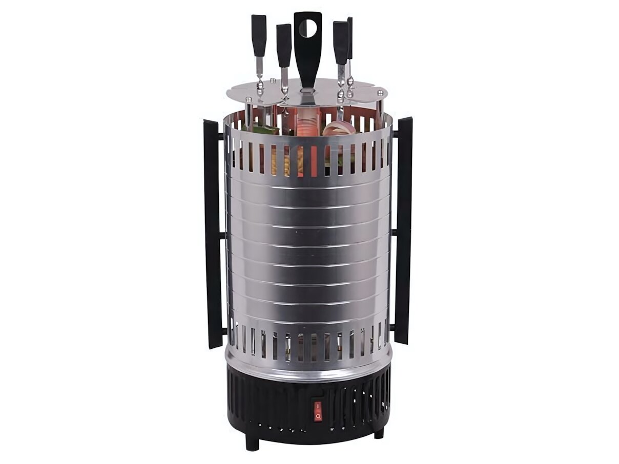 Шашлычница электрическая ENERGY HEBA-1 1000 Вт, сталь, 5 шампуров, серия "23 февраля"