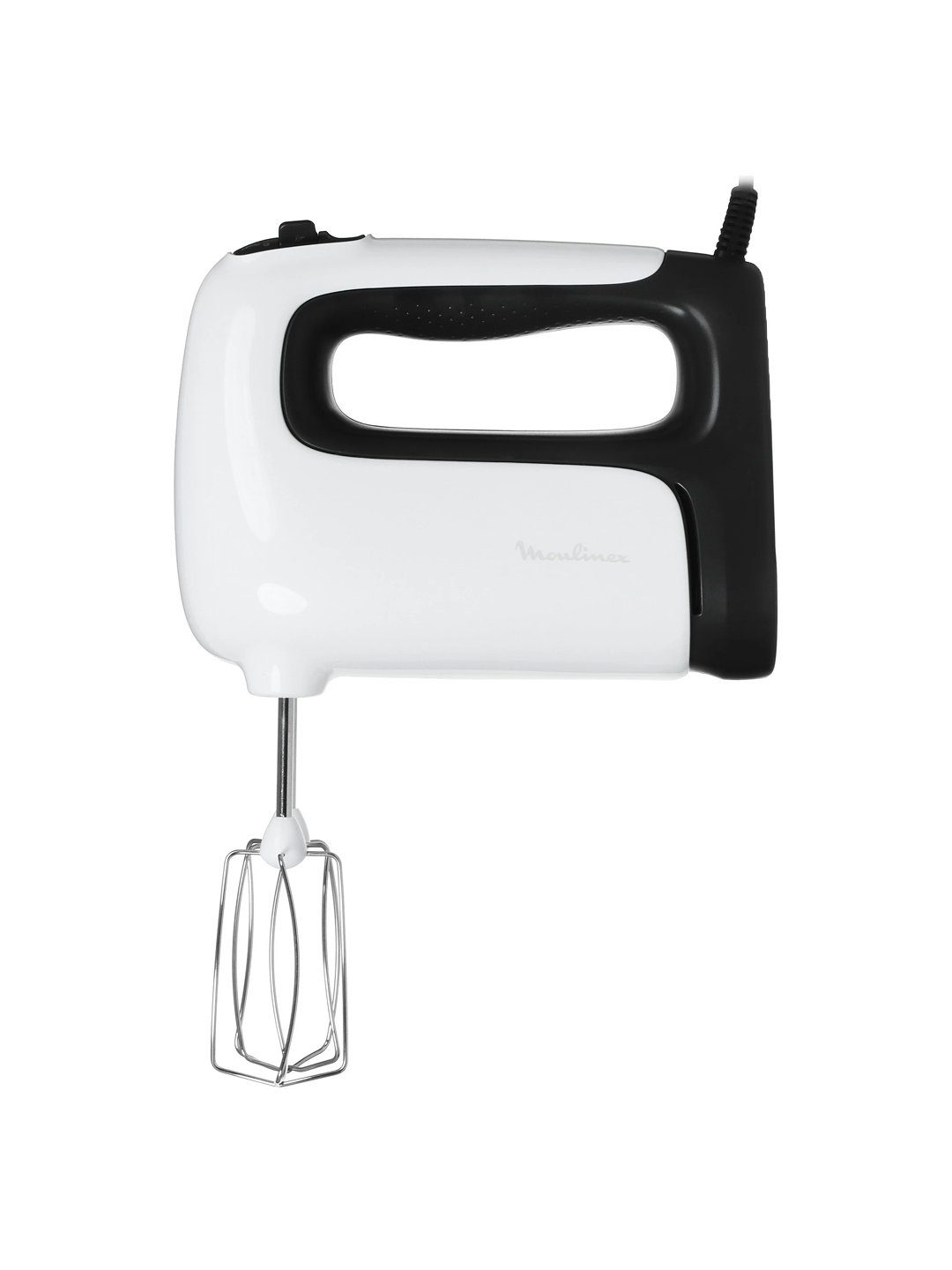 Миксер Moulinex HM460110, белый Мощность: 500 Вт скоростей: 5 + Турбо венчики и крюки из нержавеющей стали