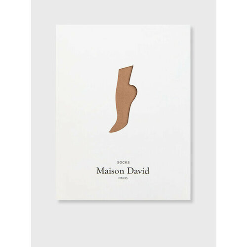 фото Носки maison david, комплект, 20 den, 2 пары, размер б/р, бежевый