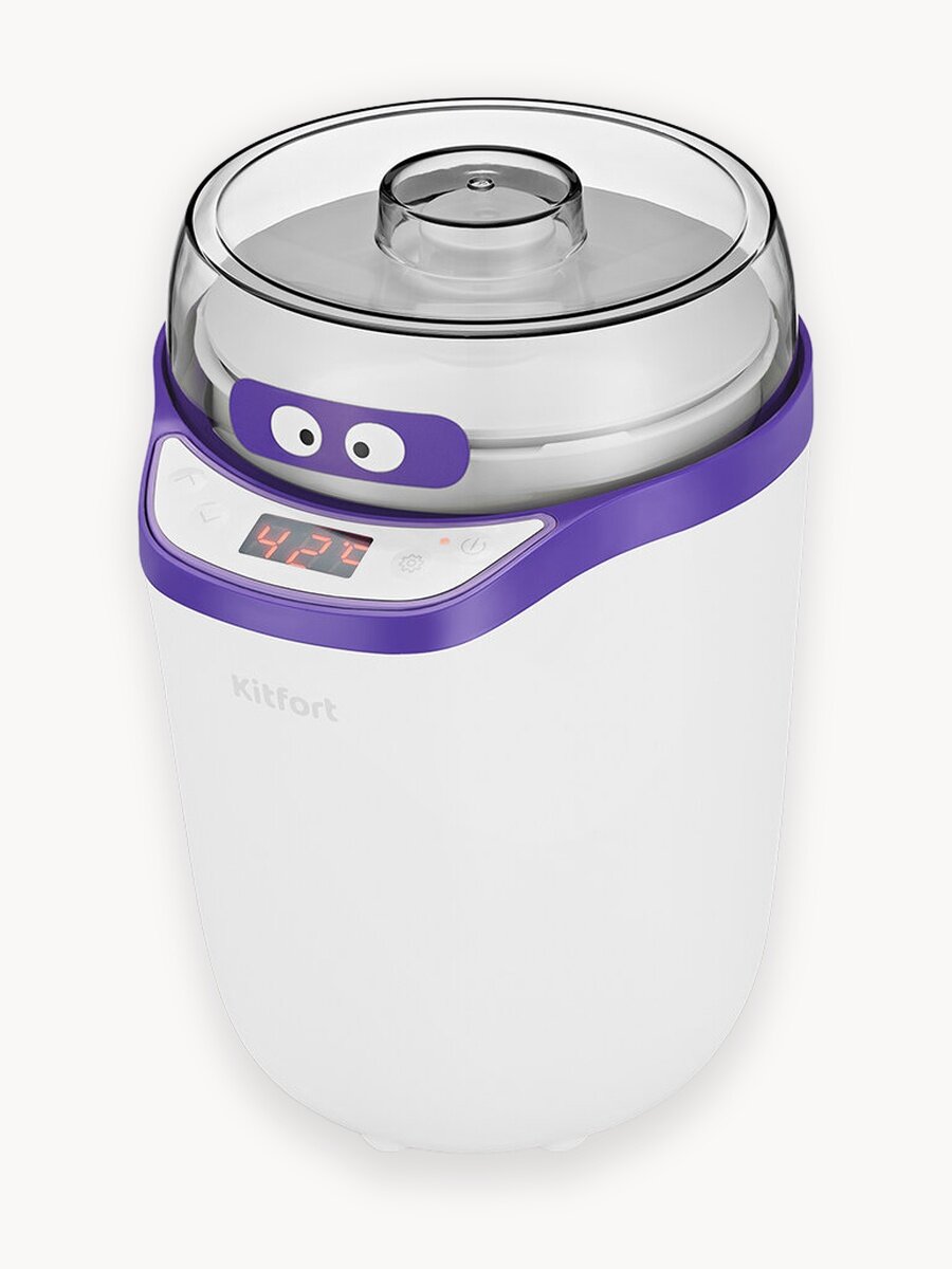 Йогуртница Kitfort КТ-2077-1 бело-фиолетовый