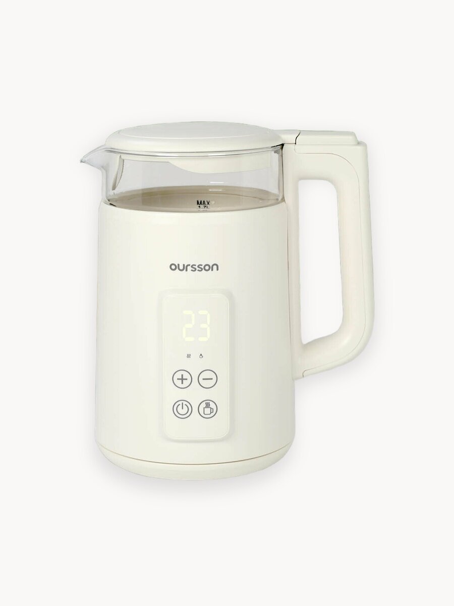 Чайник Oursson KE1745GD, 1.7л, мощность 2200Вт, с подсветкой, вращение на 360°, двойные стенки