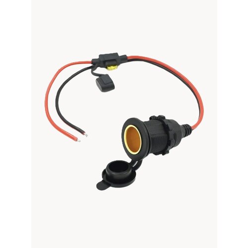 Гнездо прикуривателя с проводом для авто разъем-адаптер автомобильный 1224 V с предохранителем 825₽