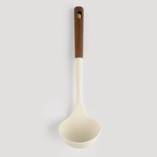 Изображение товара Половник, 32 см, силикон/дерево, бежевый, Lemsen, Kuchenland