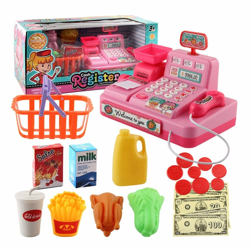 Кассовый аппарат для супермаркета игрушка детей касса Playcashier PlayHouse ролевая игра