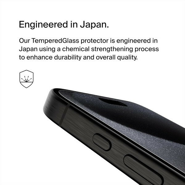 Защитное стекло Belkin ScreenForce TemperedGlass для iPhone 15 Pro Max (2 шт) OVA146zz — фото 1