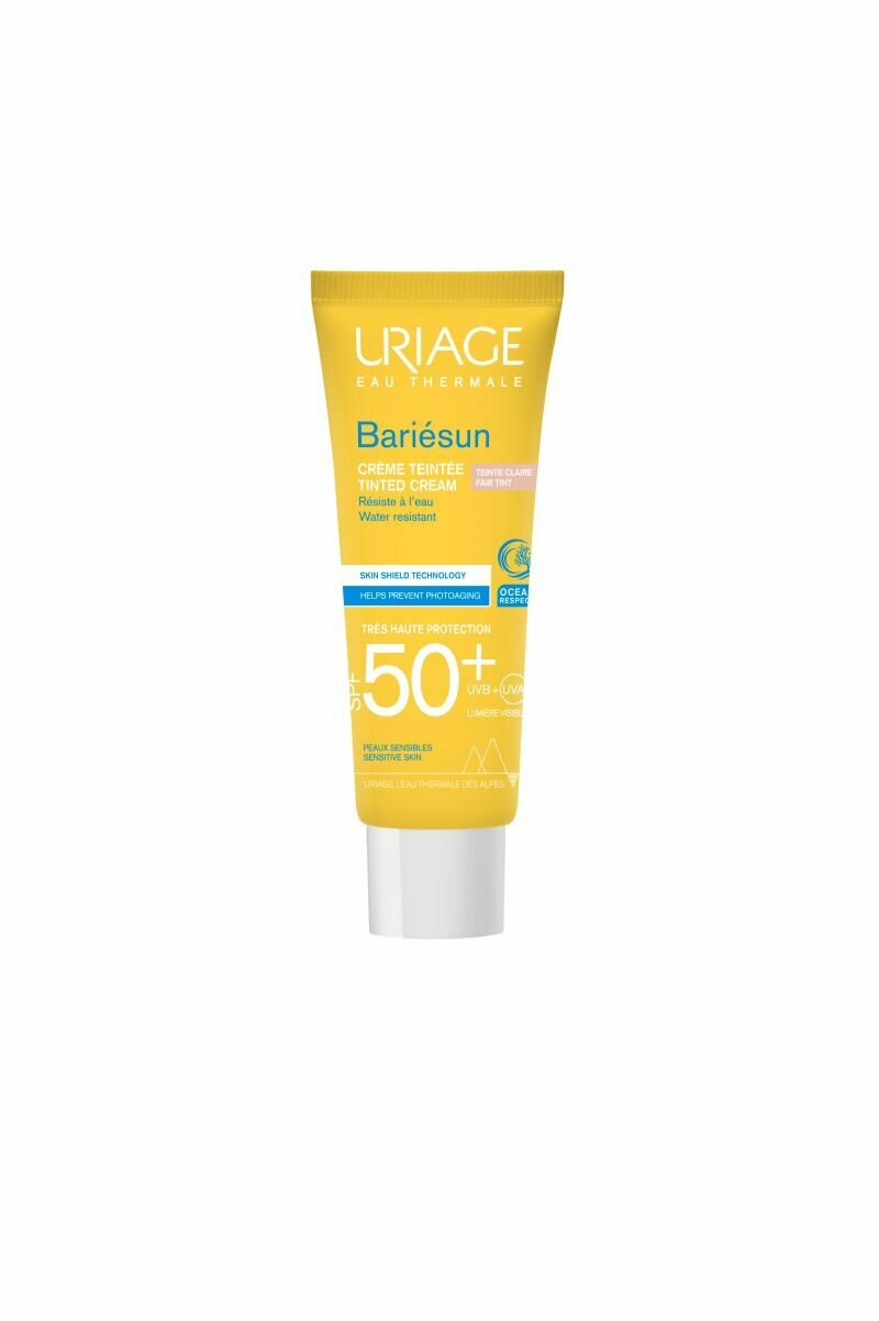 УРЬЯЖ БАРЬЕСАН SPF50+ Солнцезащитный тональный крем, светлый оттенок, 50 мл | URIAGE Bariesun Tinted cream fair SPF50+