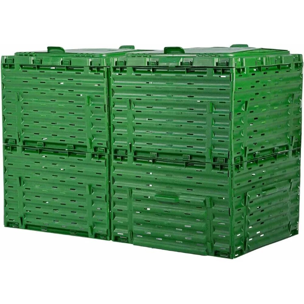 Компостер с крышкой Piteco 600 л зелёный