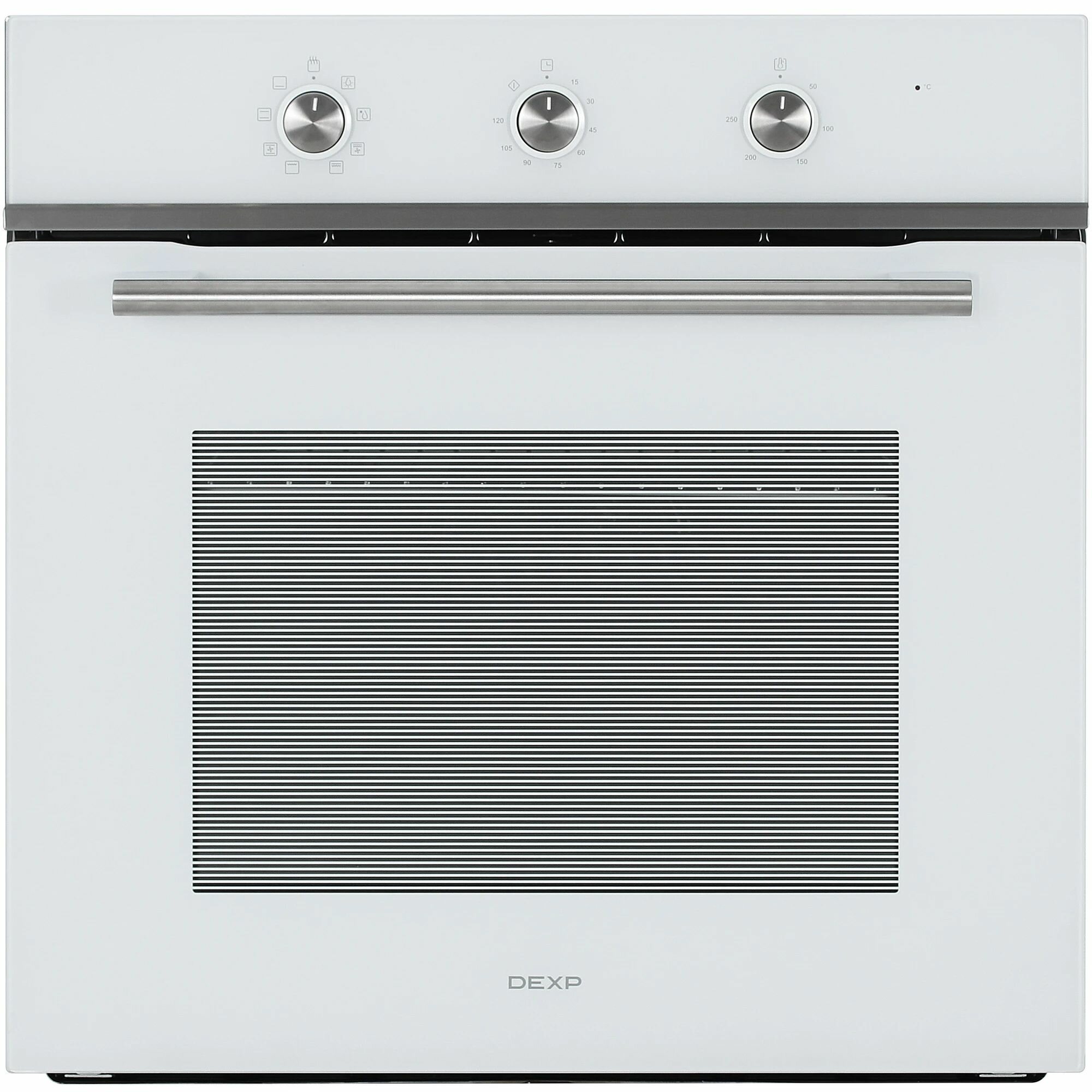 Духовой шкаф DEXP 1MMT-W, электрический, черный, 8 режимов, 3 стекла, эмаль, 70 л