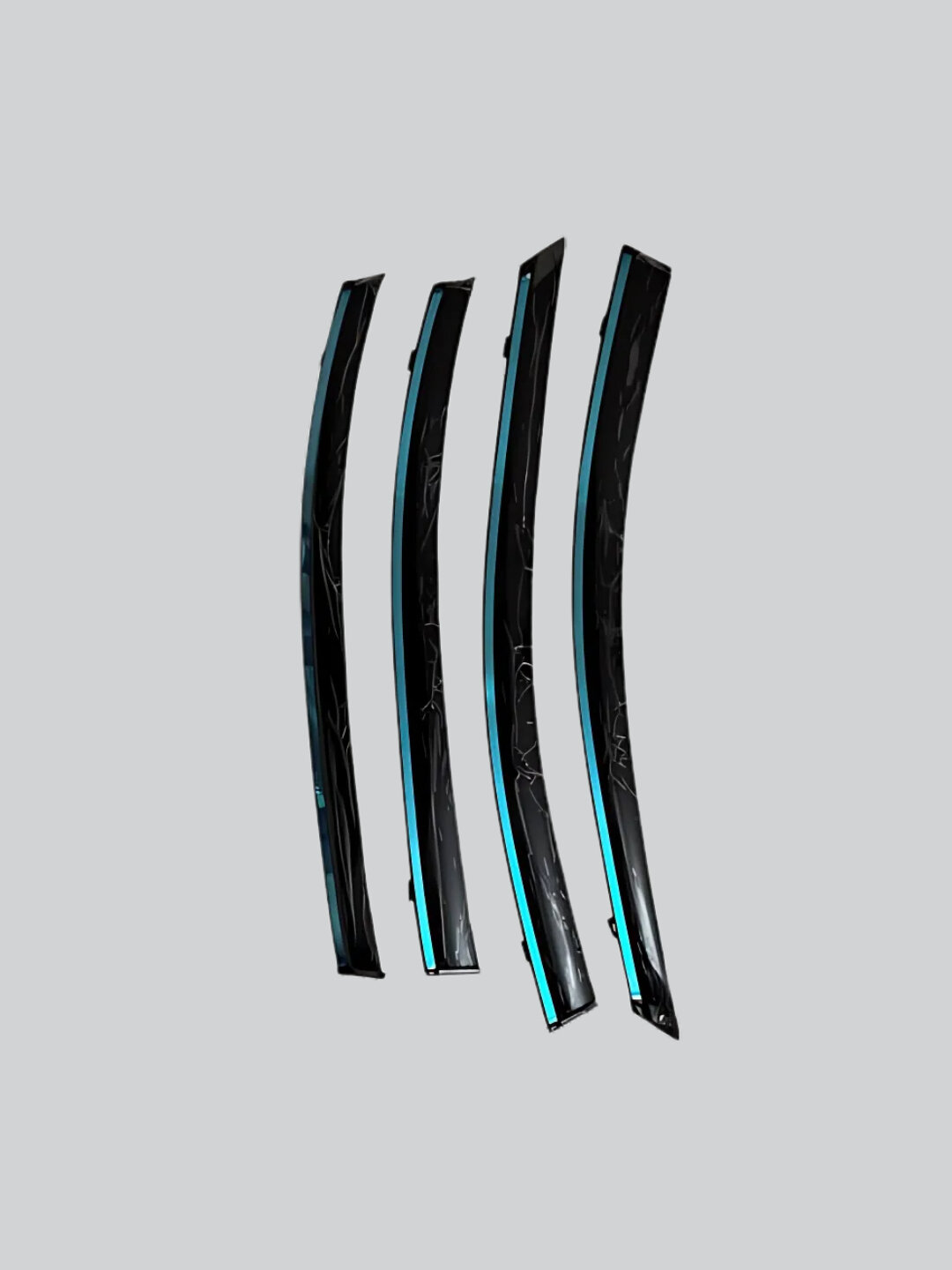 Ветровики (дефлекторы окон) для автомобиля Byd han — комплект 4 штуки, надежная защита от дождя, ветра и пыли — фото 1