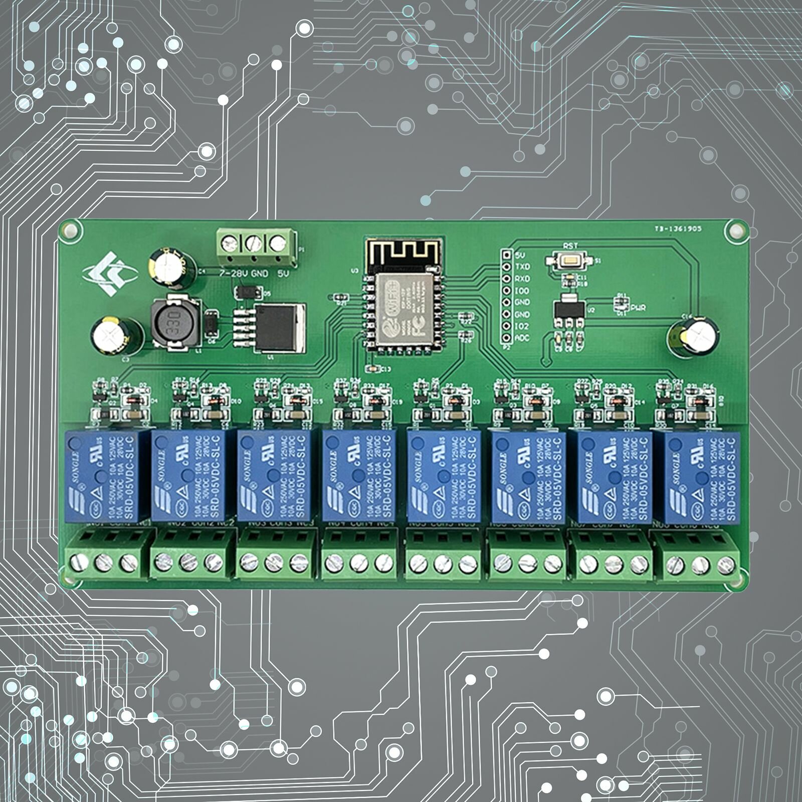 ESP8266 Wireless Wi-Fi модуль 8 канал ESP-12F Poard Development
