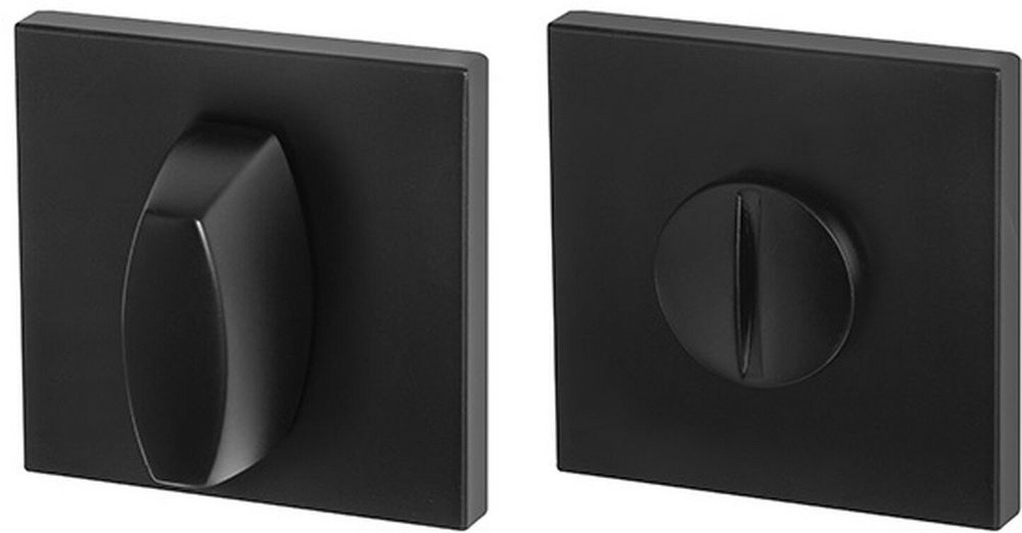 Завертка дверная Armadillo WC BOLT  врезная  цинковый сплав  черная