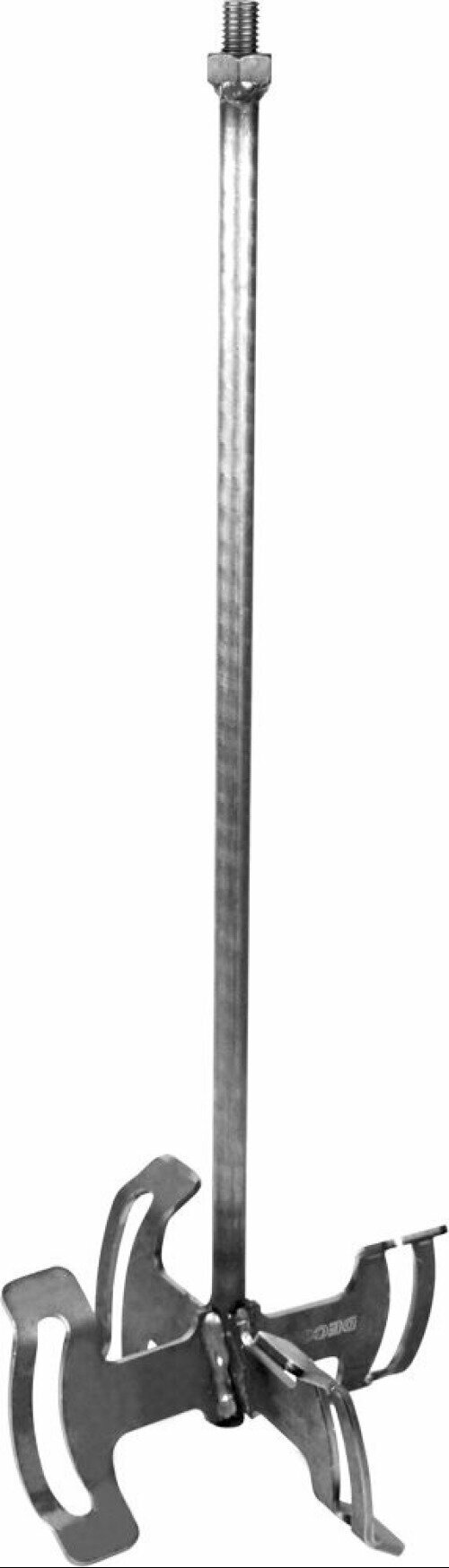 Миксер строительный DECOR / Декор для сухих смесей шестигранный хвостовик металлический серый диаметр 200мм длина 580мм / инструменты