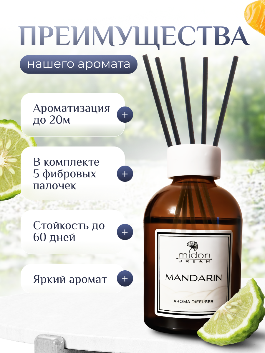 Набор ароматических диффузоров с палочками Midori DREAM 2 шт — фото 1