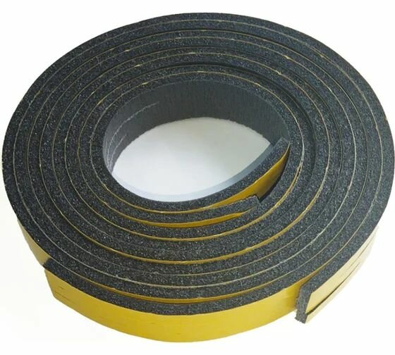 Уплотнительная прокладка из изолона ТДВ длина 9 м цвет черный