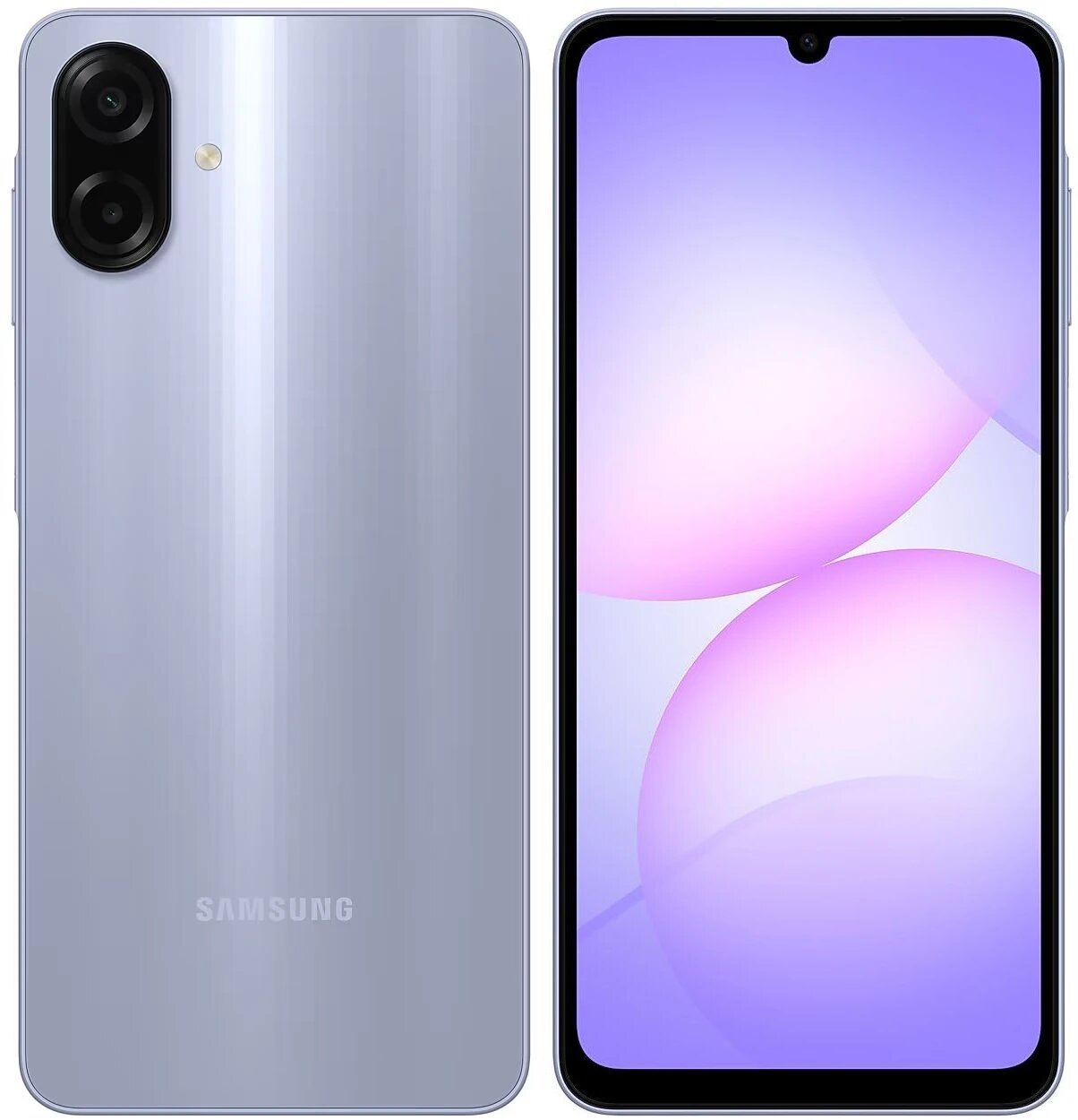 Смартфон Samsung Galaxy A07, экран 6.7", 6/128 ГБ, фиолетовый — фото 1