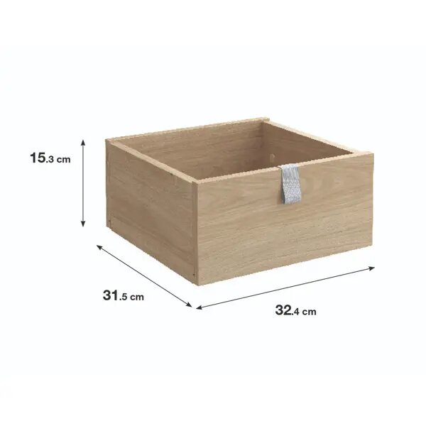 Выдвижной ящик Spaceo KUB 32.4x15.3x31.5 см ЛДСП цвет дуб