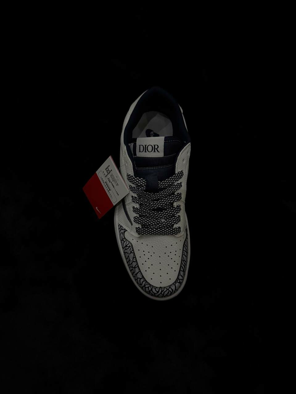 Кроссовки NIKE Air Jordan 1 Low OG, размер 40, бело-синий — фото 1