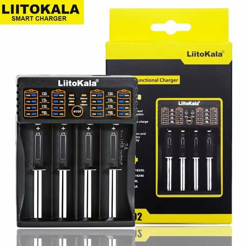 LiitoKala Lii - 402 Зарядное устройство для литиевых батарей 18650 Зарядное устройство с выходом USB