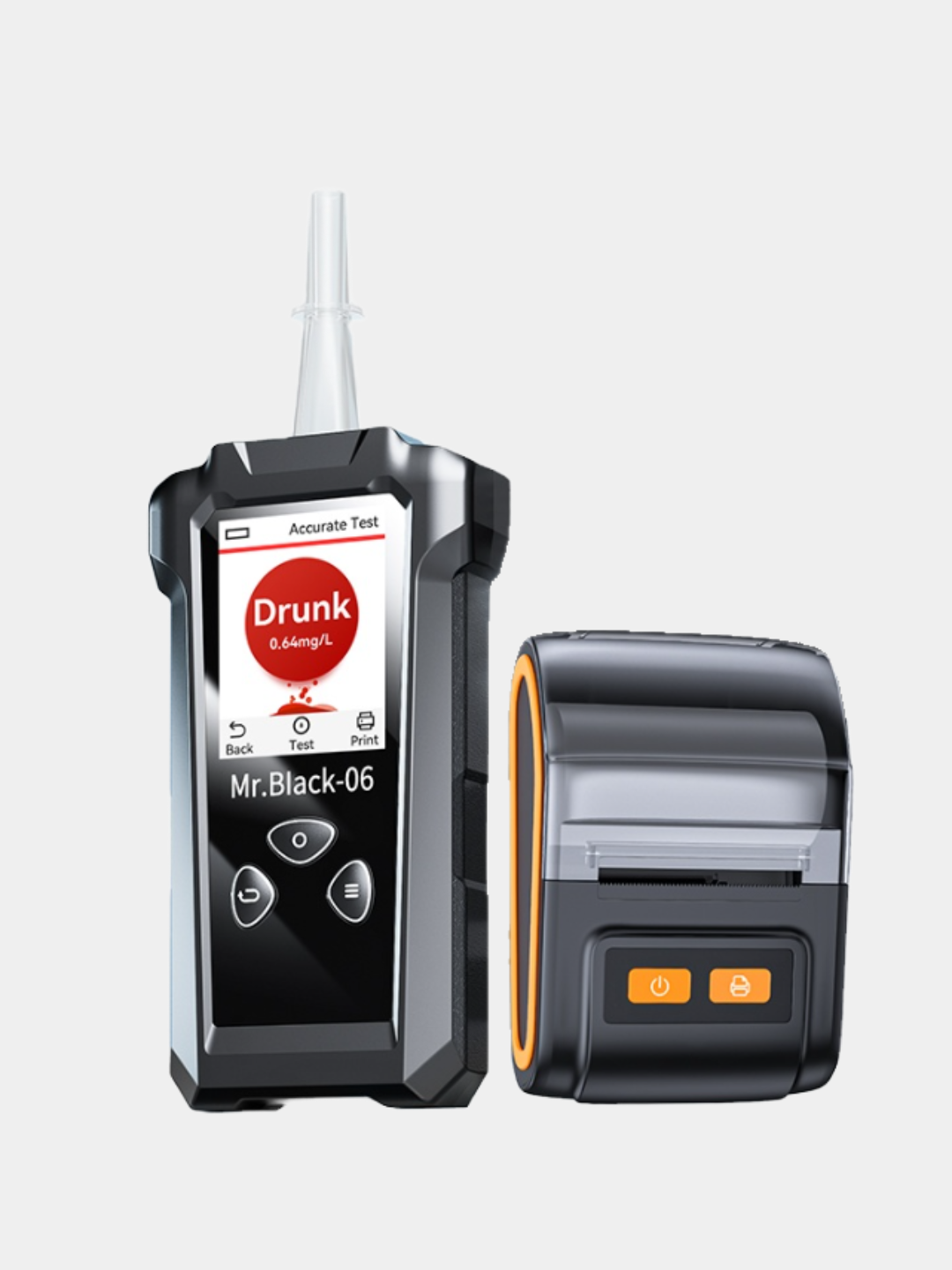 Профессиональный алкотестер с высокоточным электрохимическим сенсором алкотестер HM-06 с принтером