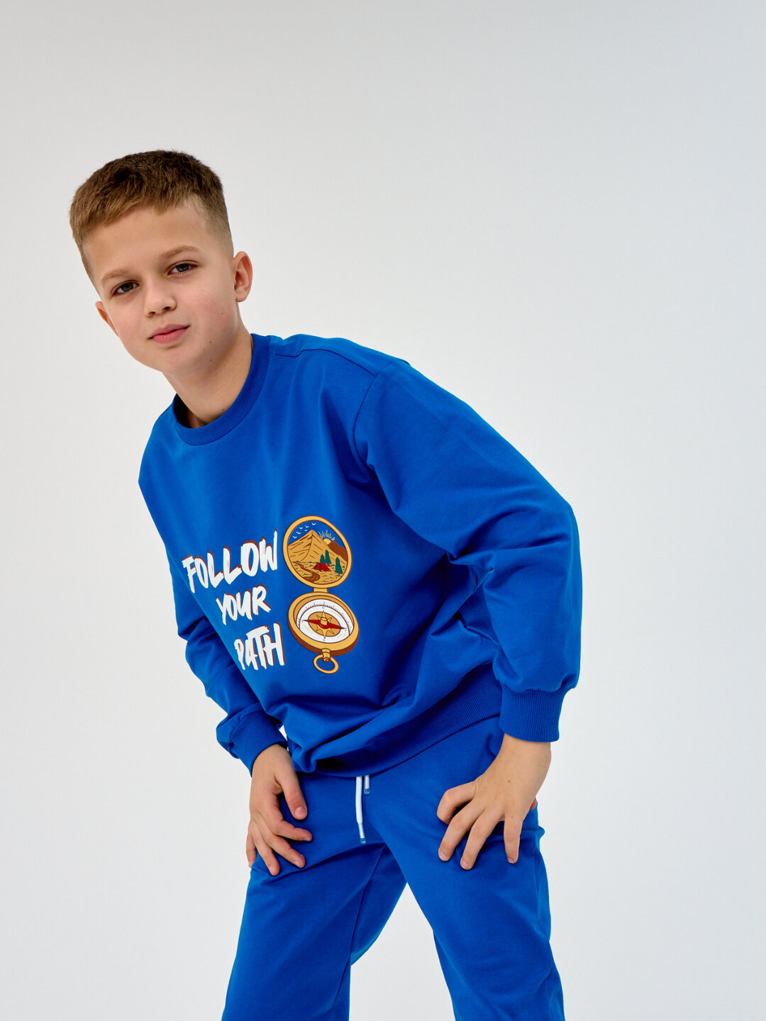 Свитшот neo, размер 146, синий — фото 1