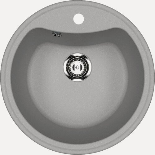 Изображение товара Мойка кухонная Ulgran U-601 -342 51x51, мойка для кухни, серая, матовая, круглая, российская